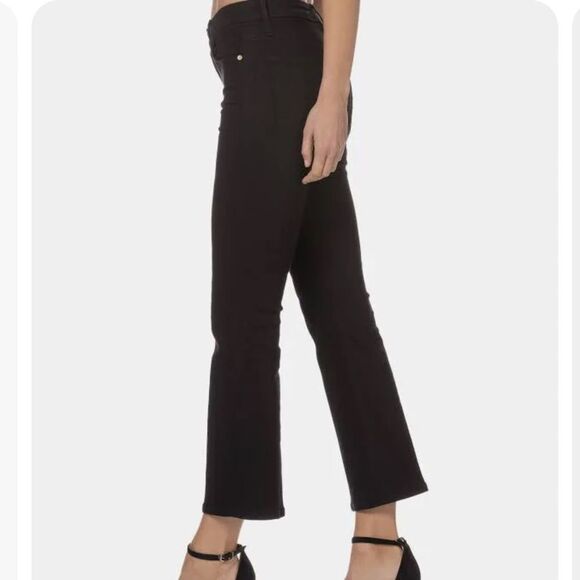 FRAME LE CROP MINI BOOT Jeans, Black Waxed, 25 - Picture 3 of 9